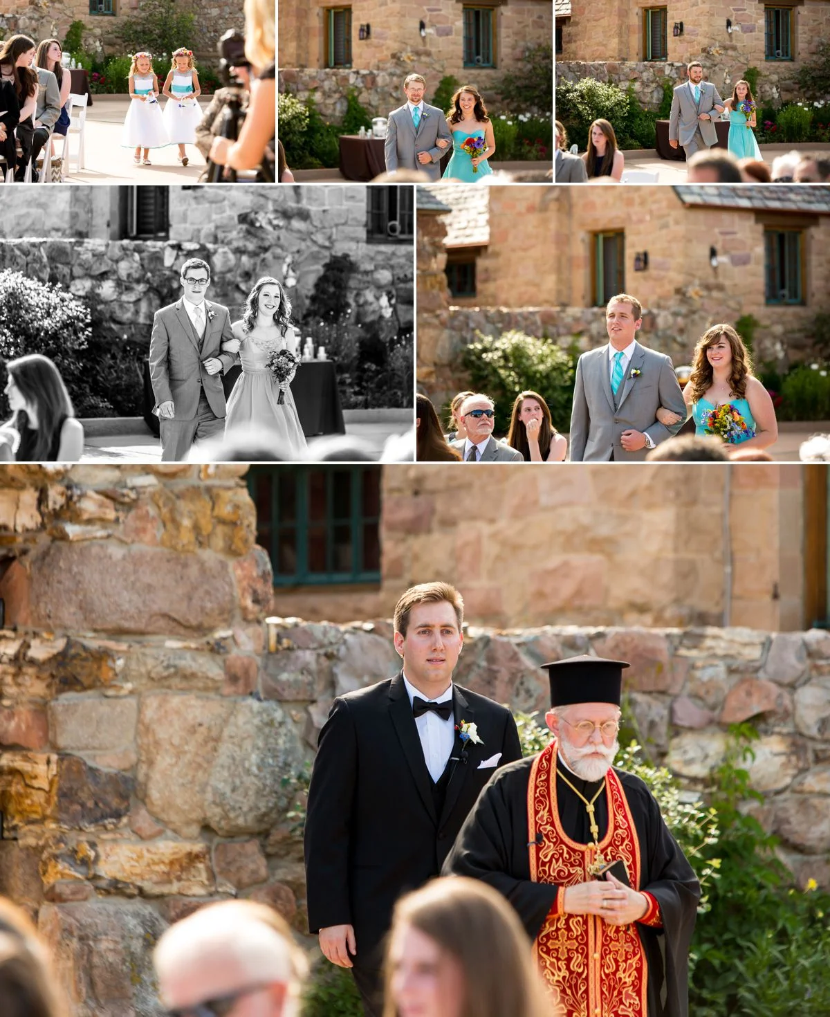 Just before their first look!