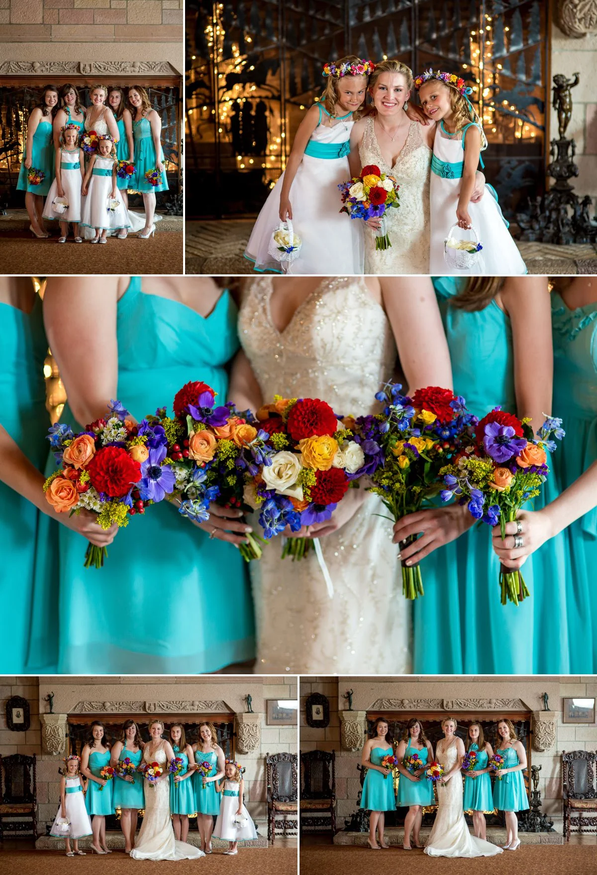 Gorgeous bride with her beautiful bridesmaids!