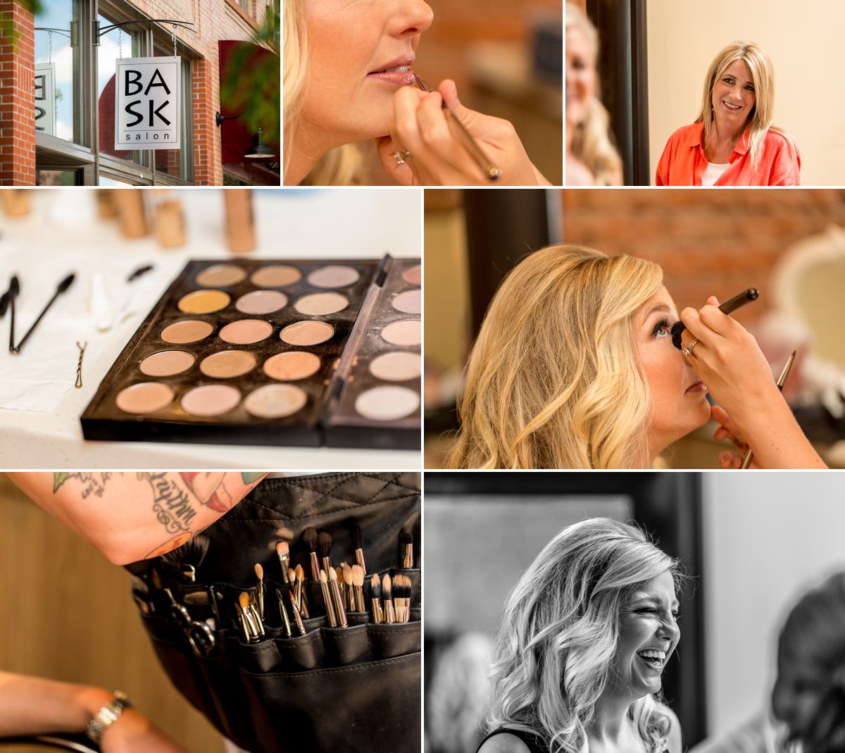 Bask Salon has incredible lighting, amazing staff and the perfect location for your girls to get hair and makeup done on your wedding day.