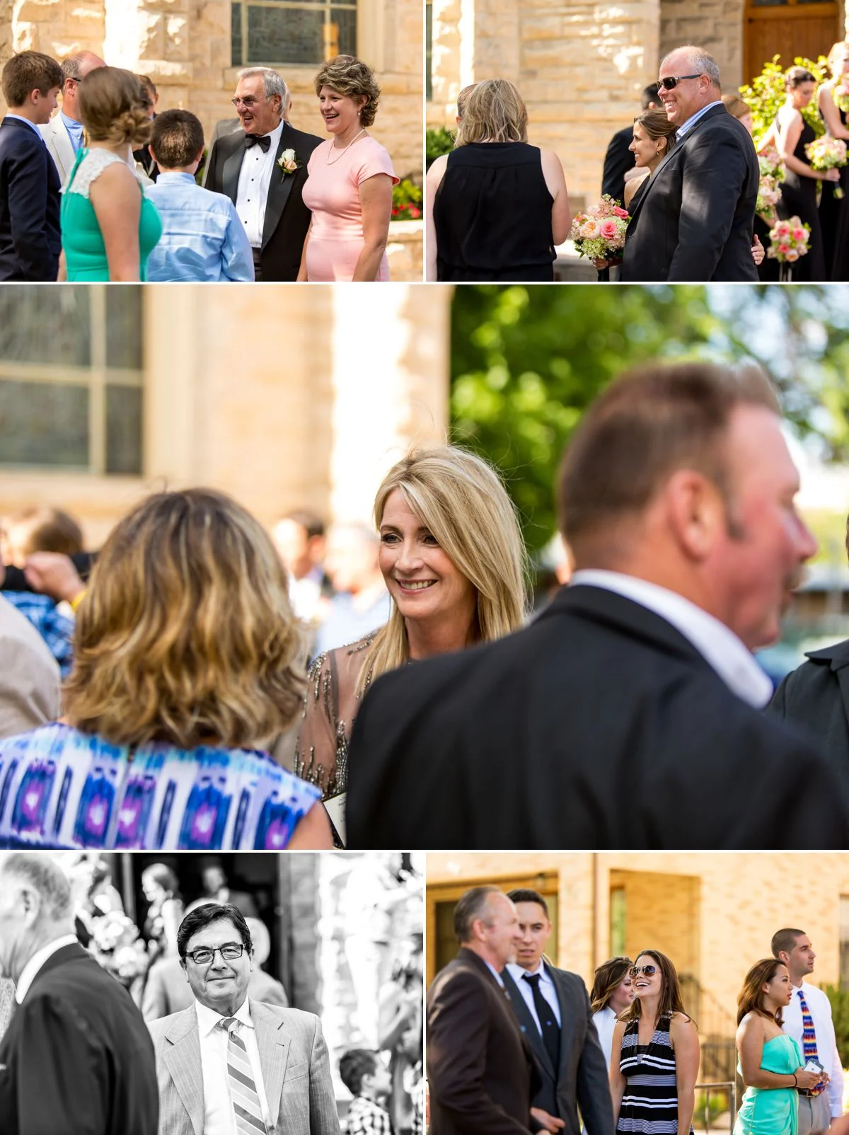 So much joy and laughter before seeing their bride and groom!