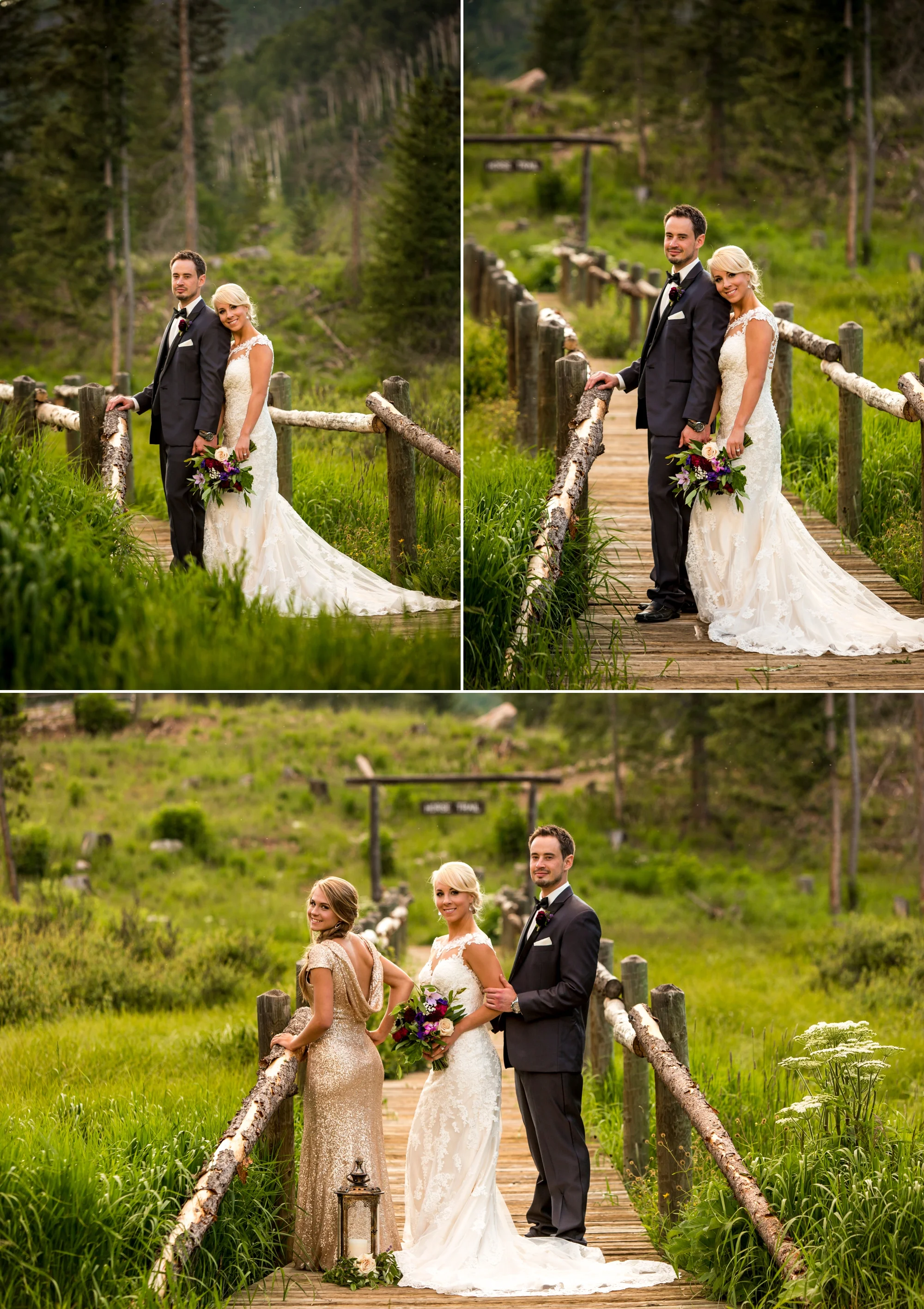 Dress & Tux from Dora Grace Bridal, Dress by Miss Stella York, Tux is Portofino & Sorella Vita Designer series Bridesmaid Dress: Modern Metallic 