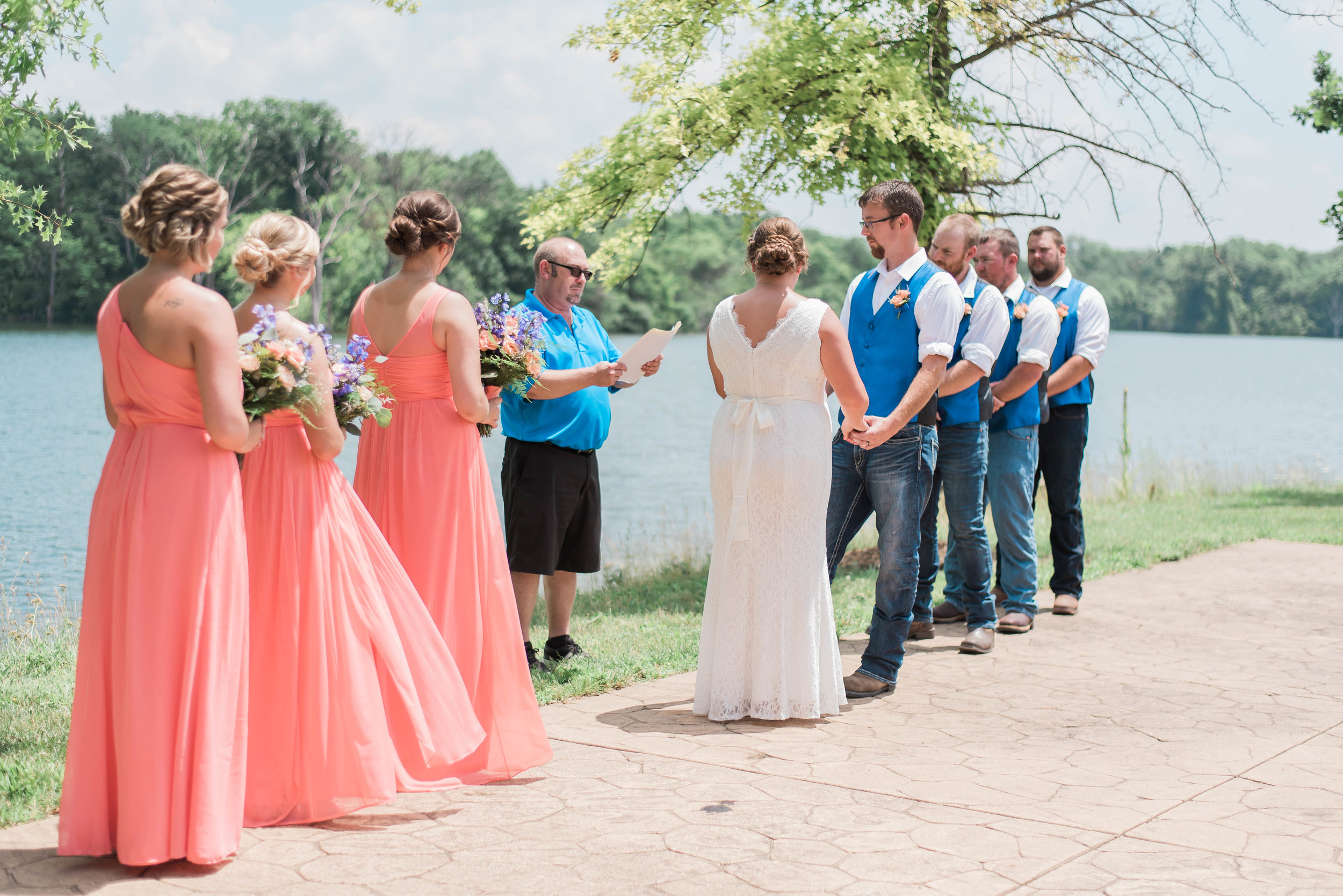 outdoor ceremony at lake