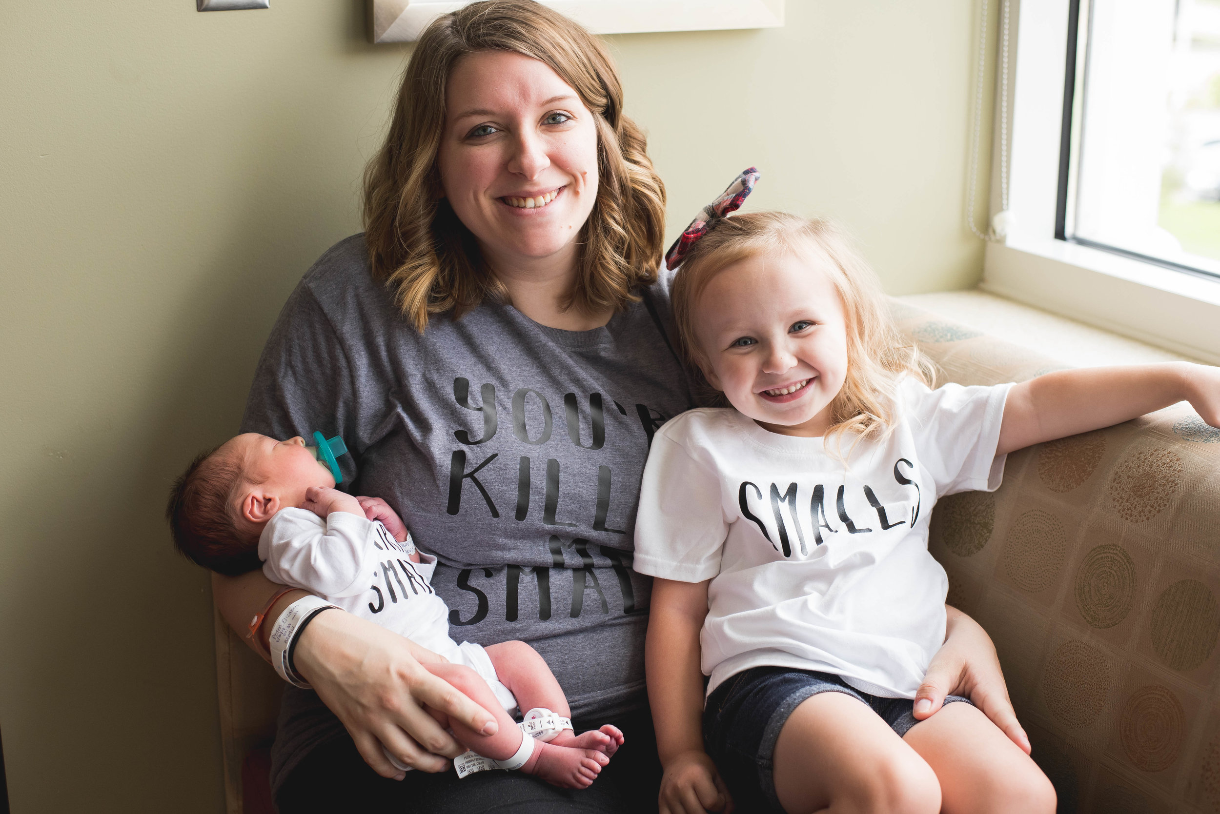 mom with daughter and son