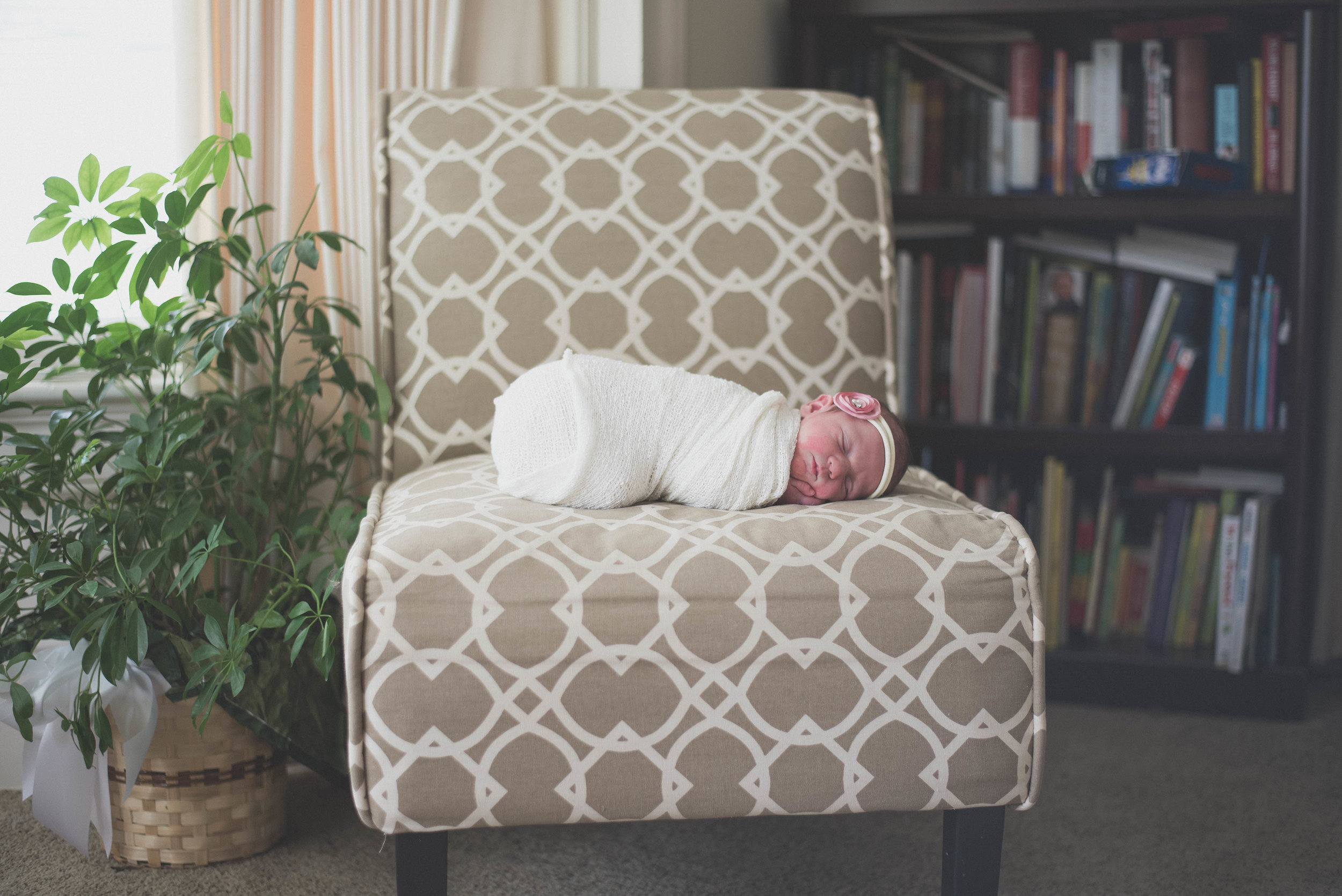 lifestyle newborn baby on chair
