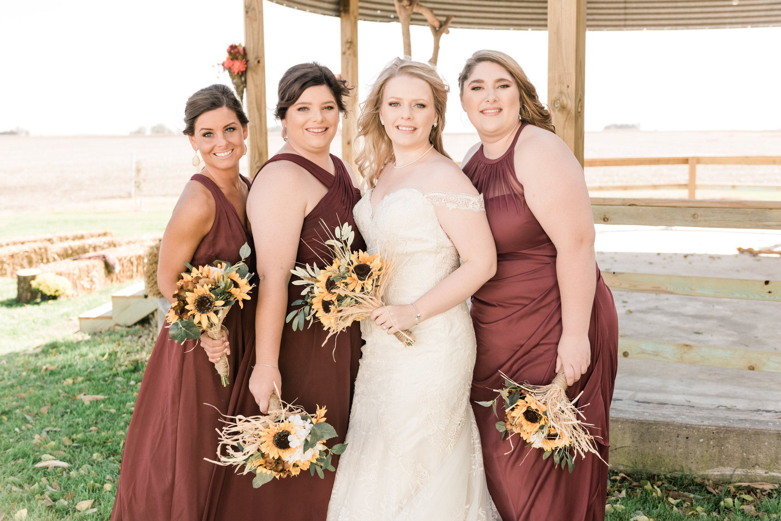 bridesmaids with the bride 1 