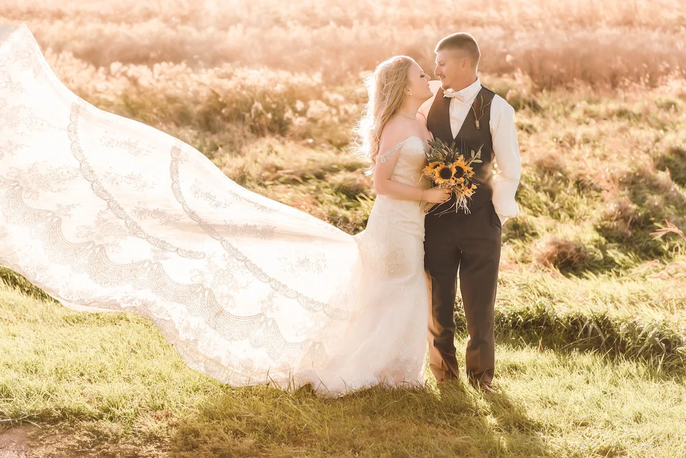 Illinois Wedding Photographer, Central Illinois wedding photographer, Lincoln Illinois wedding photographer, Bloomington Illinois Wedding Photographer, Normal Illinois Wedding Photographer, Springfield Illinois Wedding Photographer, Peoria Illinois Wedding Photographer, Photos by Ariel, Photos by Ariel Wholistic Photography, Bride & groom portrait, outdoor wedding and outdoor reception, fall wedding, fall wedding colors, fall wedding inspiration, sunflower wedding, maroon wedding colors