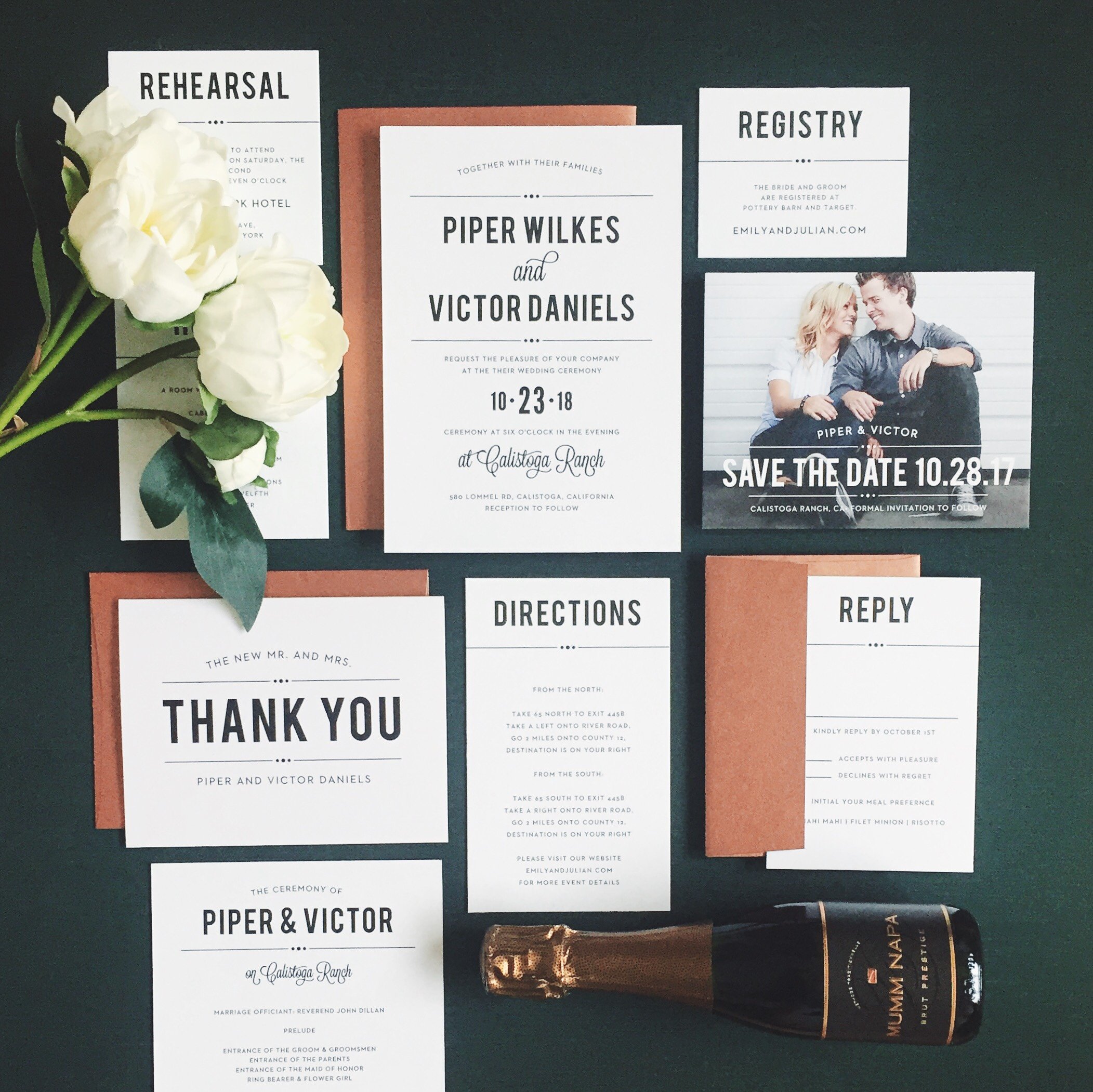 Clean and Modern WEdding Stationary