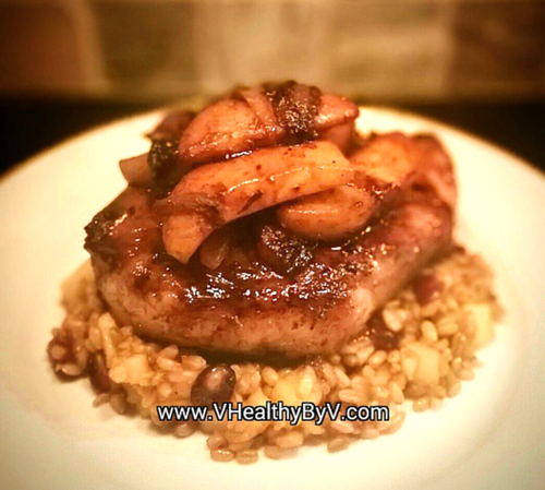 This is one of my favorite recipes and I love to make it on the side of my braised pork chop with caramelized onions and apples . The tastes just blend together beautifully.