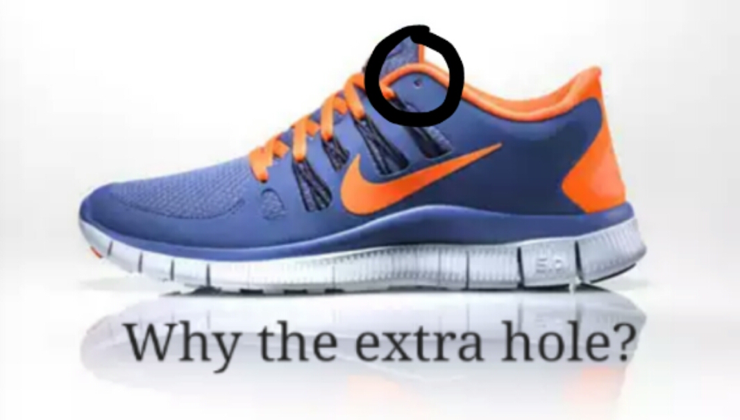 shoelace holes