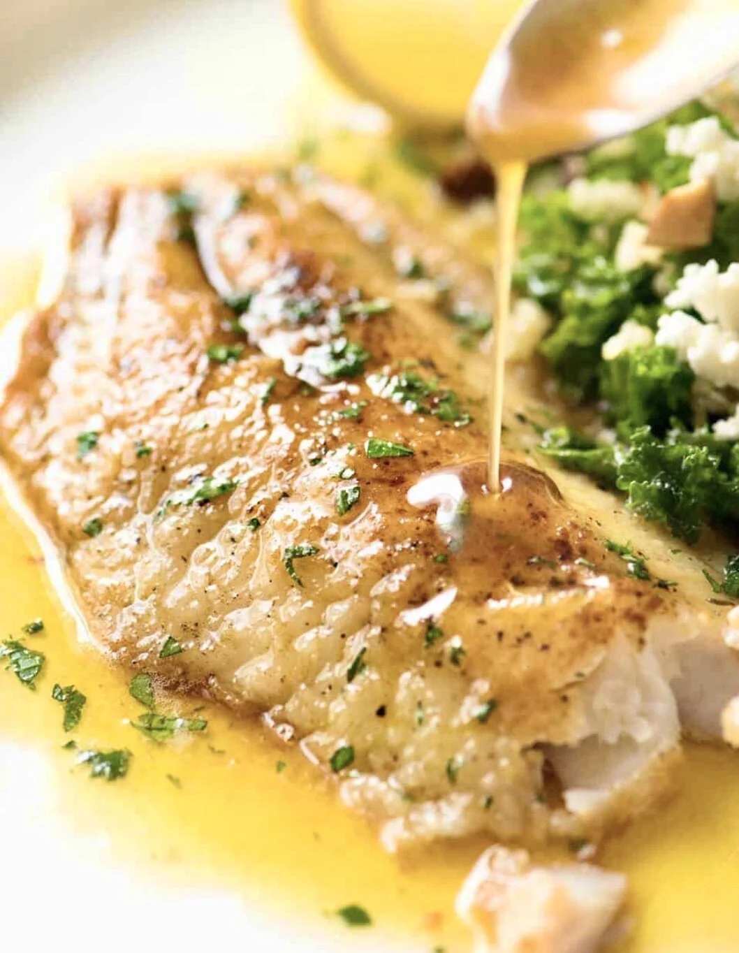 Barramundi in Brown Butter Lemon Sauce