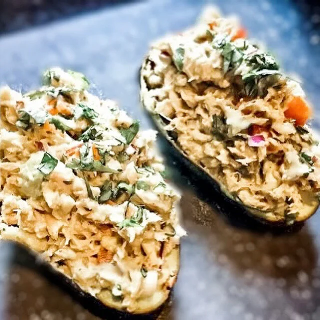 Tuna Stuffed Avocado Bombs