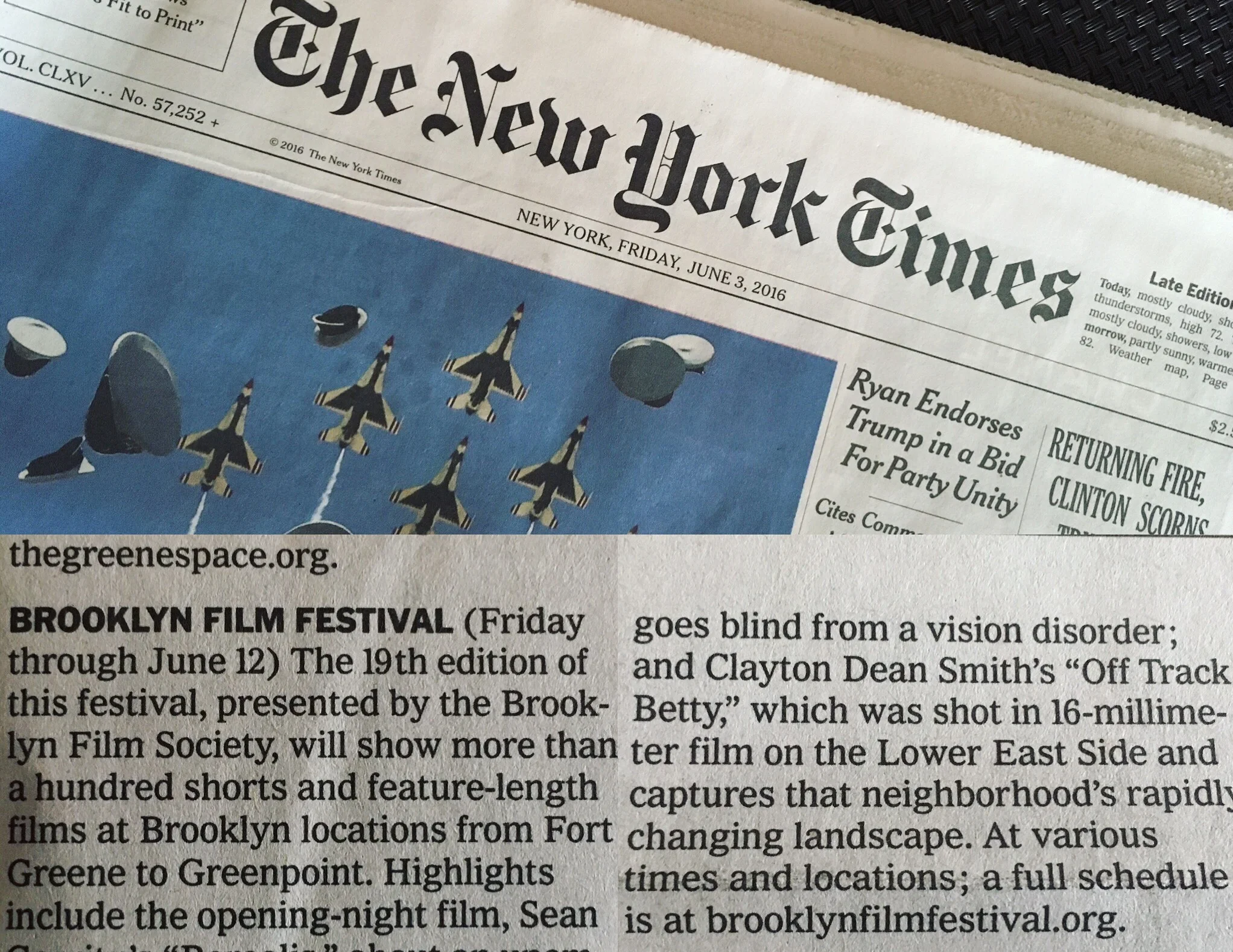 New York Times: June 3, 2016