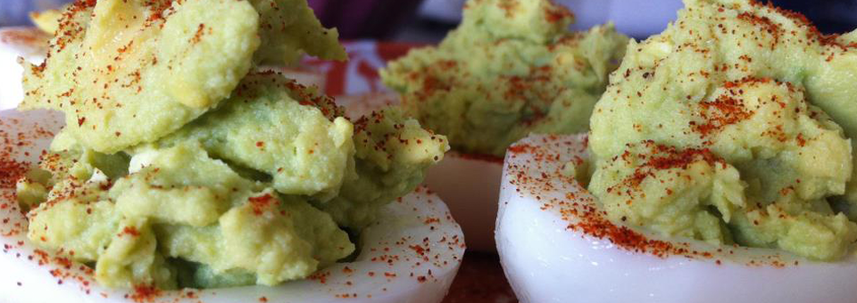 Healthy (and quick) Avocado Deviled Eggs