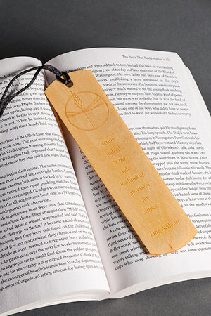 Custom Laser-Engraved Wood Veneer Bookmarks — Watson Studios: Brian Watson,  Sculptor, Carver, Turner, Designer