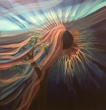 Vision, 24x24 acrylic on canvas, currently displayed at City Hall in Houston, TX.
