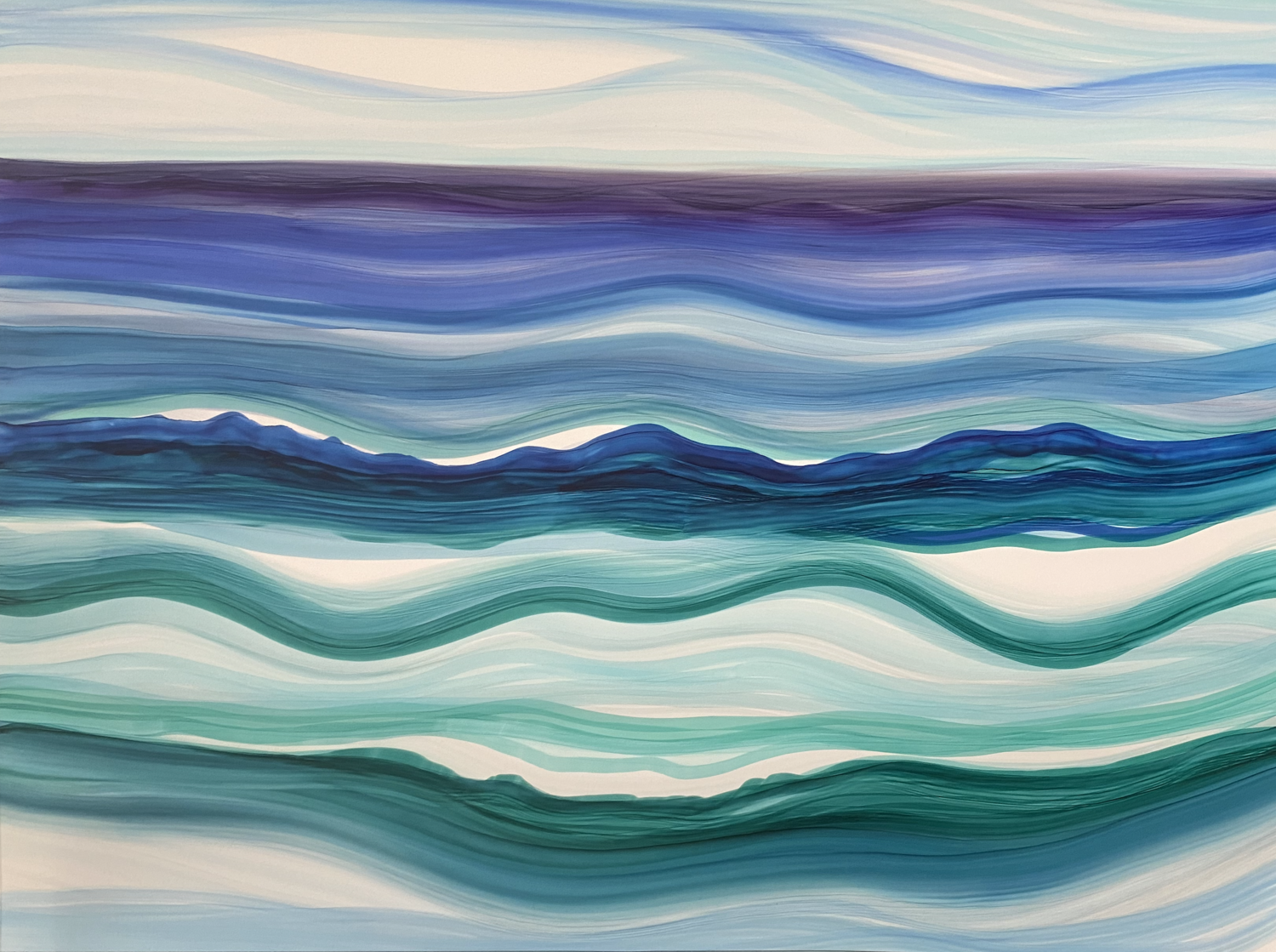 Ocean Vibes 18x24 alcohol marker on yupo paper —
