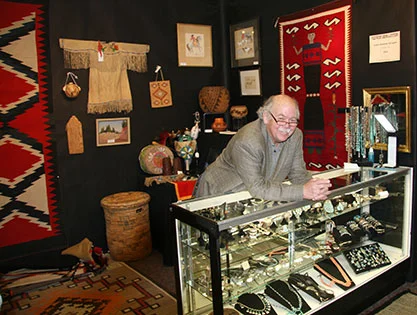 Booth of treasures. Old West Show
