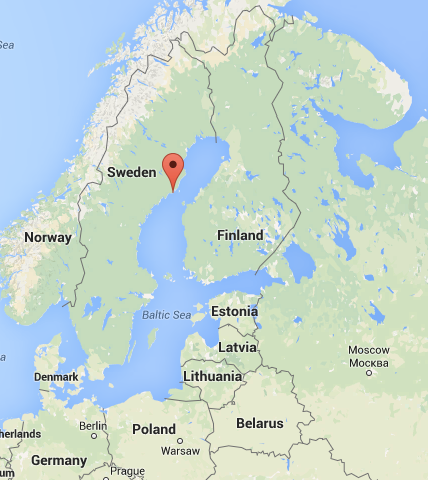 Location of Hi5 Dirt Jump Bike Park in Obbola Sweden designed by DirtSculpt Parks
