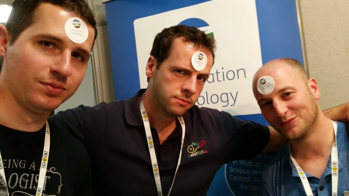 Glasgow research fellow Antoine Stier , Shaun Killen, and Matt Guzzo get serious to represent for Conservation Physiology . 