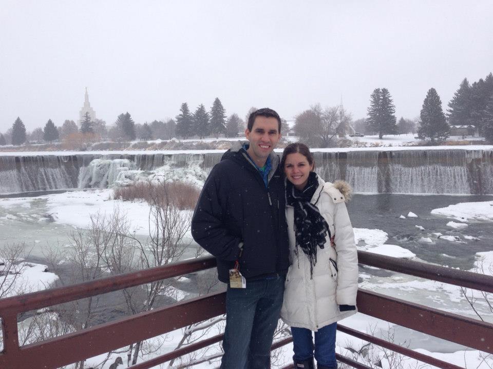 The winter version of Idaho Falls, 2012