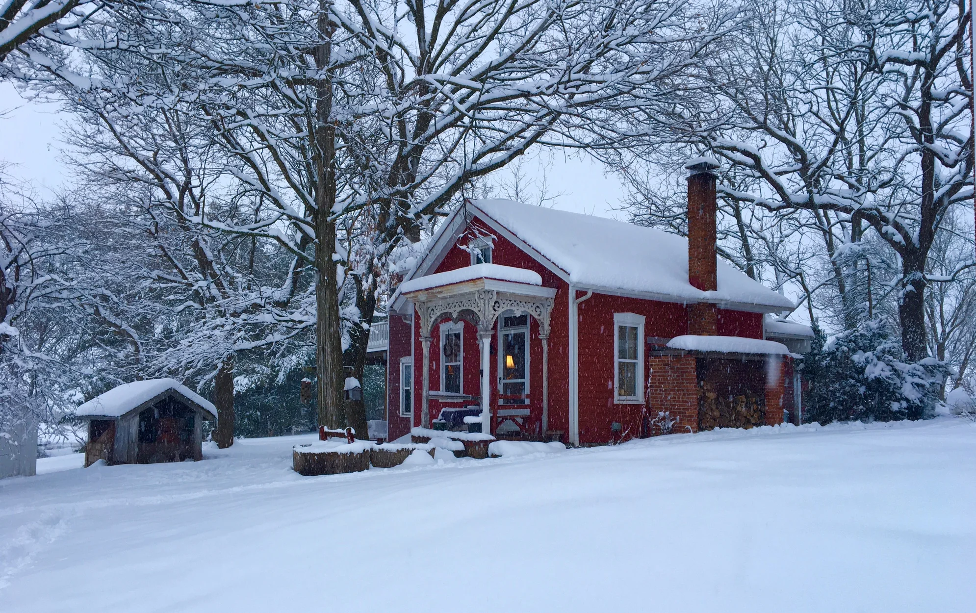 Our house in the snow