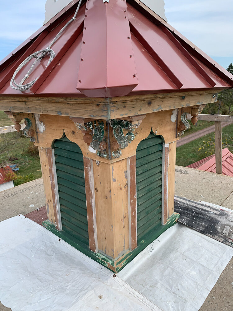 Cupola after repairs, getting ready for paint (Copy)