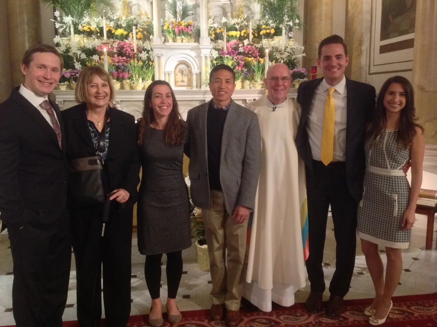 Alexander Puhalla (Donna Puhalla, Sponsor), Gavin Villacorta (Joanna Bowen, Sponsor), Fr. Bill, Zachary Lowder (Cinthya Yabar, Sponsor)