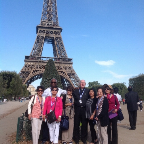 Group at the Eiffel Tower