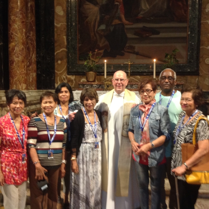 Mass at St. Maria Del Popolo in Roma, Italy.