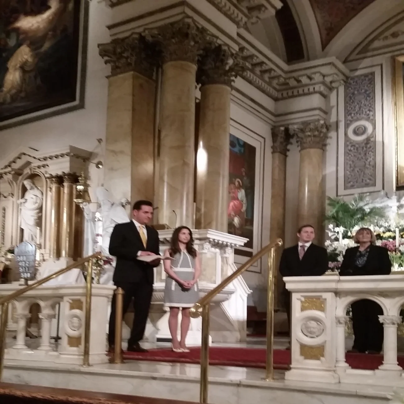 Zachary Lowder making his Profession of Faith to the Catholic Church.