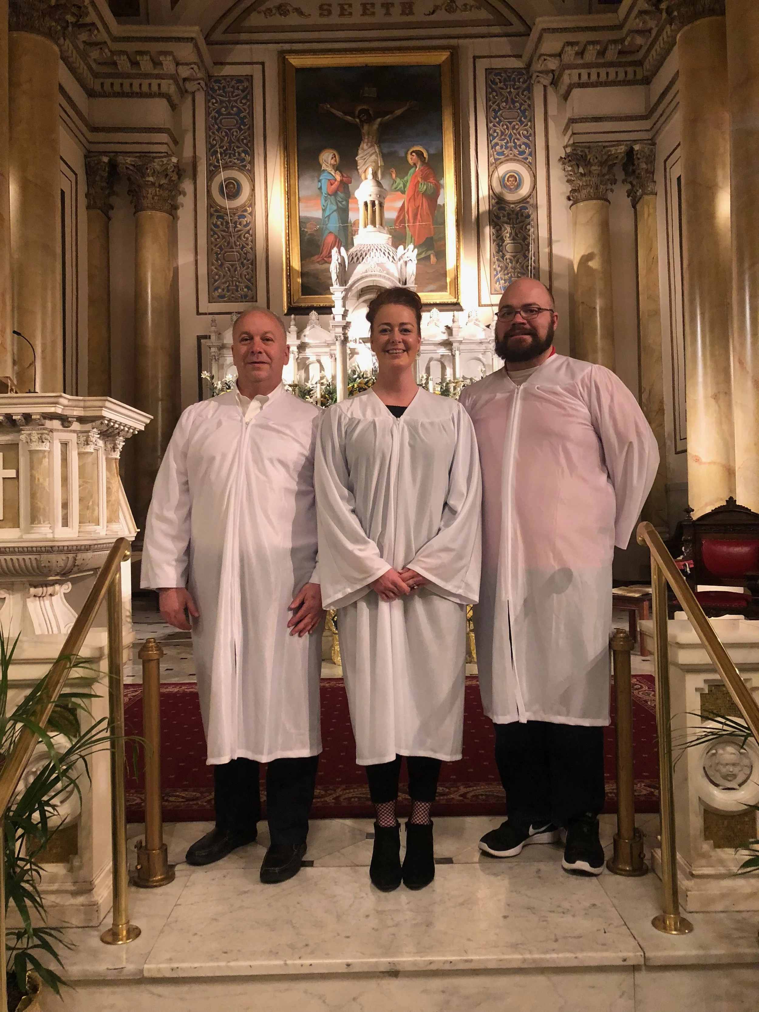 Evan Schaffner, Kathleen Kenny and Miles Humemamsky
