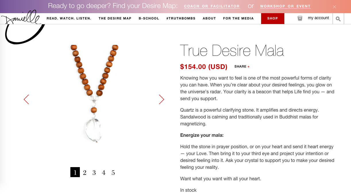 "Desire" and "mala" don't belong together, FYI. 