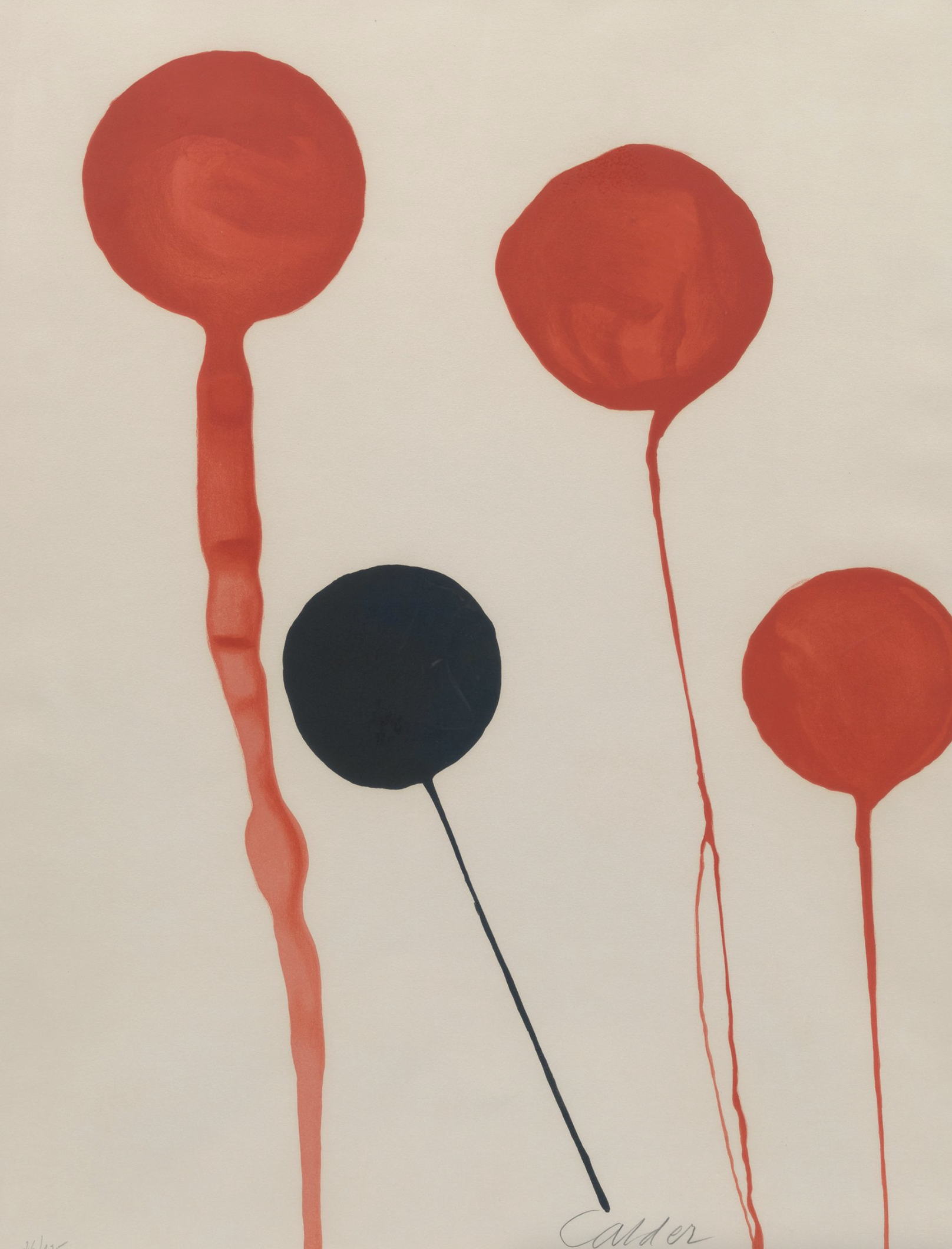 Alexander Calder (1898-1976)   Balloons , c. 1970/1975 Lithograph Numbered 51/125 Signed and numbered on recto Image: 29 x 23 inches; Framed: 38 x 32 inches 