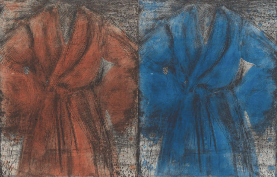  Jim Dine (1935)  Red and Blue Robe,  1999 Etching From the numbered edition of 21 32 X 47 5/8 inches 