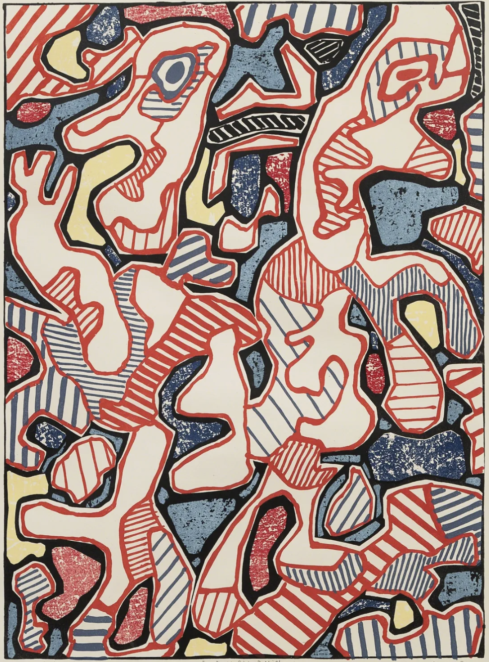  Jean Dubuffet (1901-1985) Affairements, 1964 Lithograph on Arches paper From the numbered edition of 50 Signed and numbered in pencil on recto Image: 21 ½ x 15 ¾ inches; Framed: 30 x 23 ½ inches 