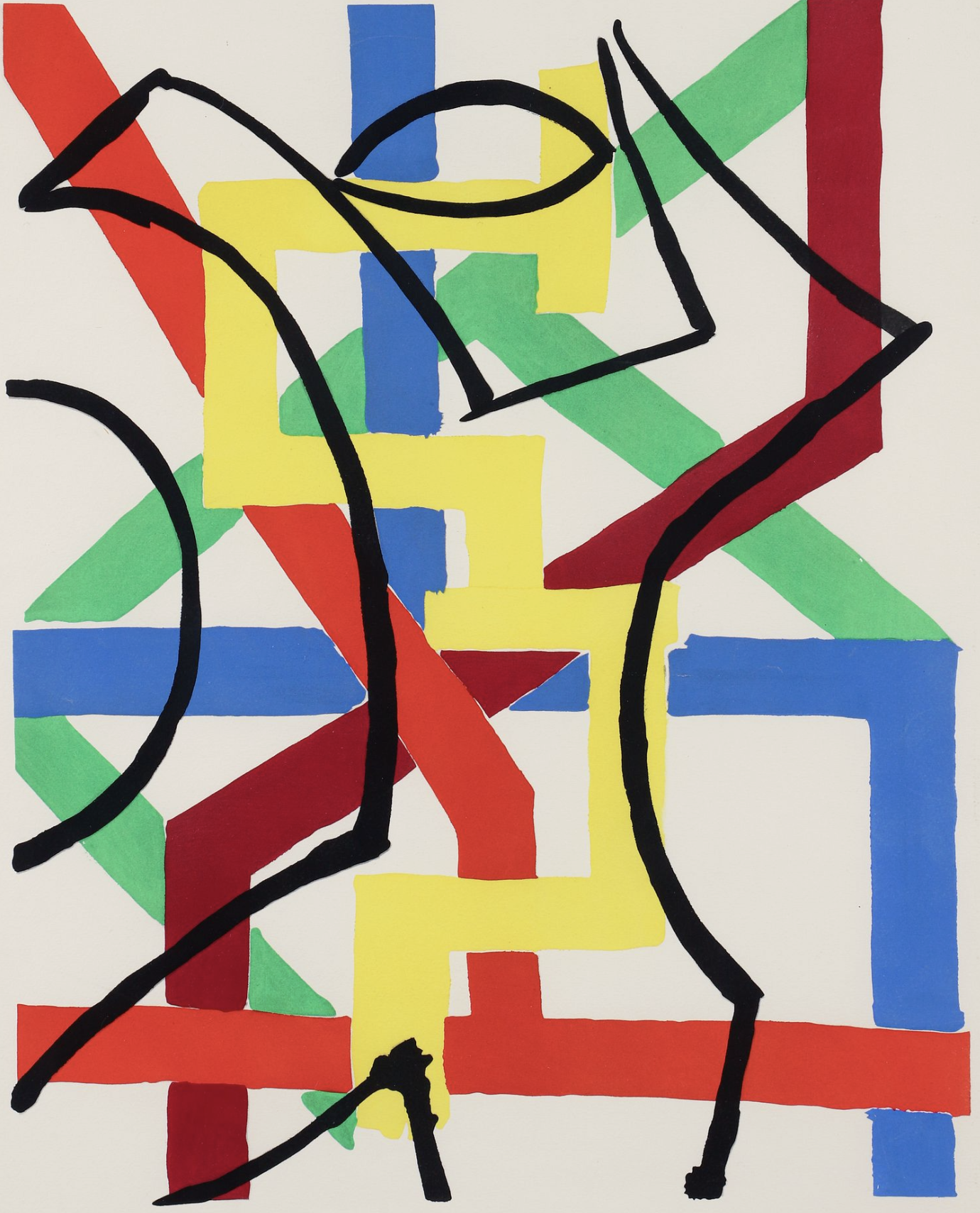  Man Ray (1890-1976)  Untitled (Color)  Lithograph Initialed and numbered EA on recto Provenance: from the collection of Joe Browner, Estate of Man Ray Image: 32 x 23 inches: Framed: 35 ½ x 27 ¼ inches 