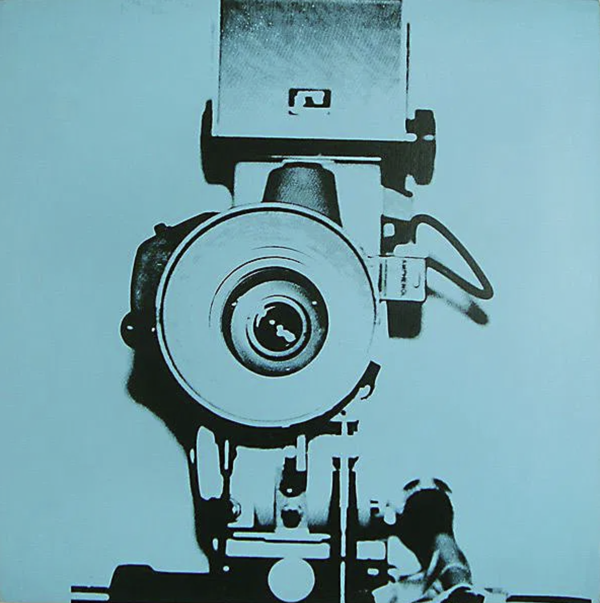  Andy Warhol (1928-1987)    Untitled (Camera),  1981  Polymer paint on silkscreen ink on canvas  Signed and certified by Vincent Fremont; Estate stamped “Andy Warhol”, Gagosian Gallery, New York, NY, tag on verso, Provenance: Exhibited at Gagosian Ga