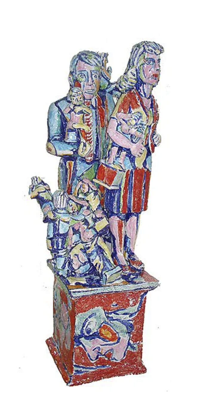  Viola Frey (1933-2004)   Untitled , 1989  Ceramic sculpture  Dimensions: 80.5 × 26 × 28 in 