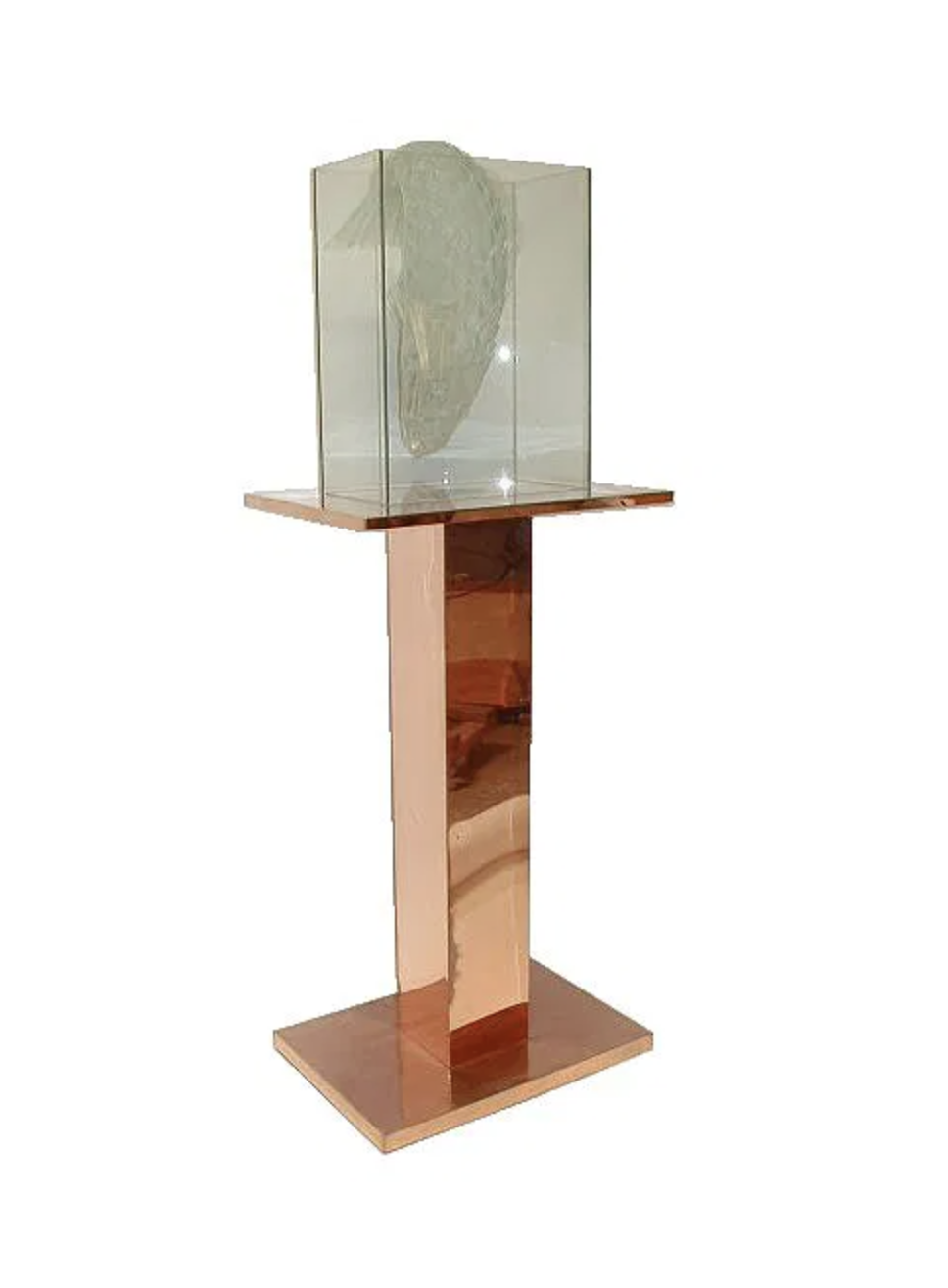  Frank Gehry (1929-2025)   Fish Lamp , 1986  Glass, copper, and silicone  Dimensions: 70 x 16 x 28 inches 