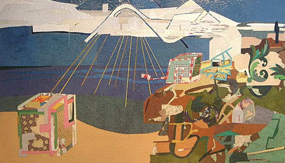  Tony Berlant (1941)   Self Portrait,  1984   Found and fabricated printed tin   Image: 52 x 96 inches 