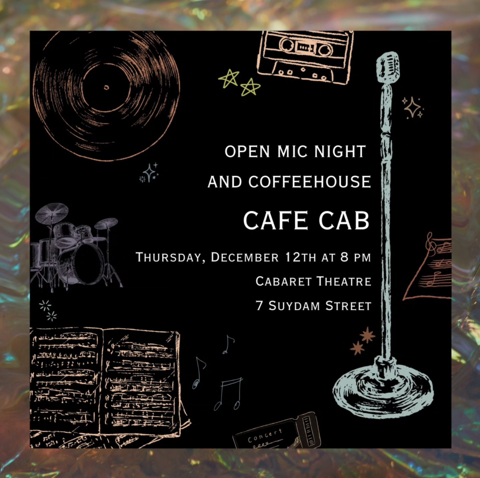 Open Mic Night and Coffeehouse - Cafe Cab 2024