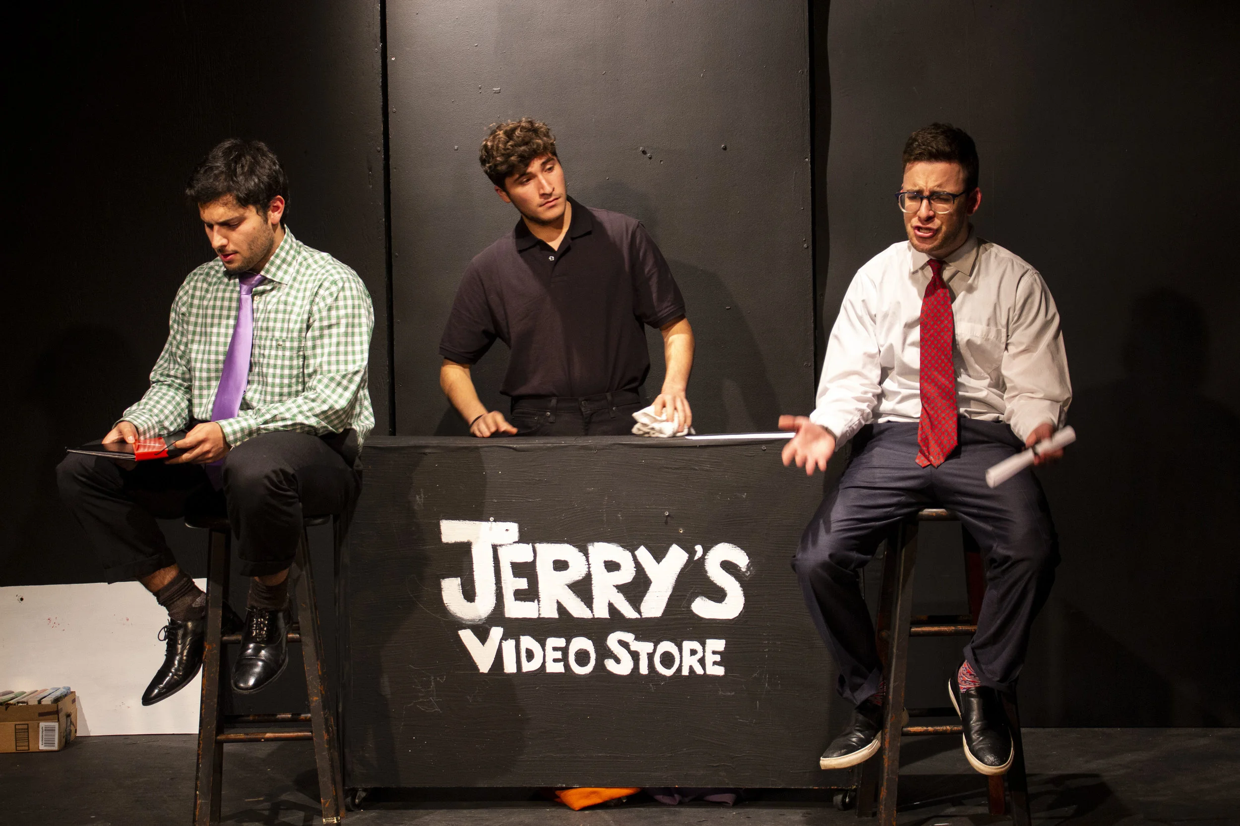 Andres Moledo, Nicholas Efstatos, and John Lerman in The Candymen , directed by Zach Hassel