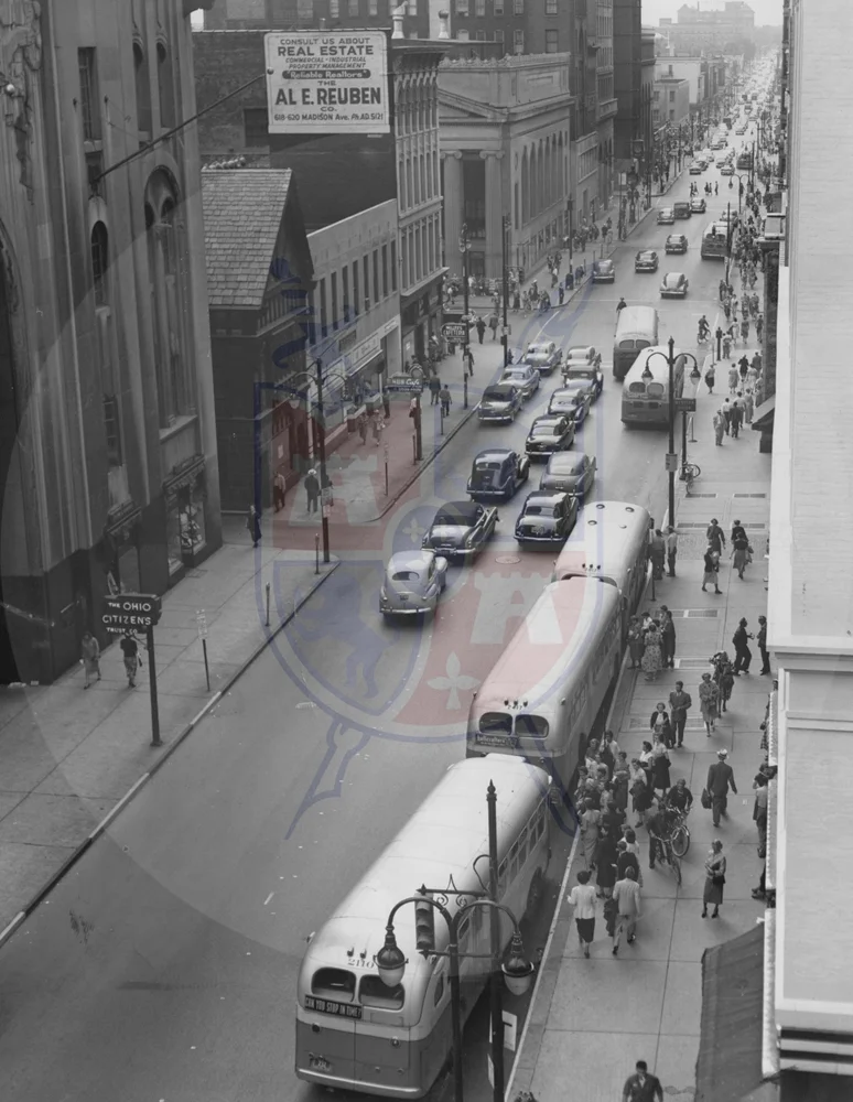 DOWNTOWN BUSES, 1954