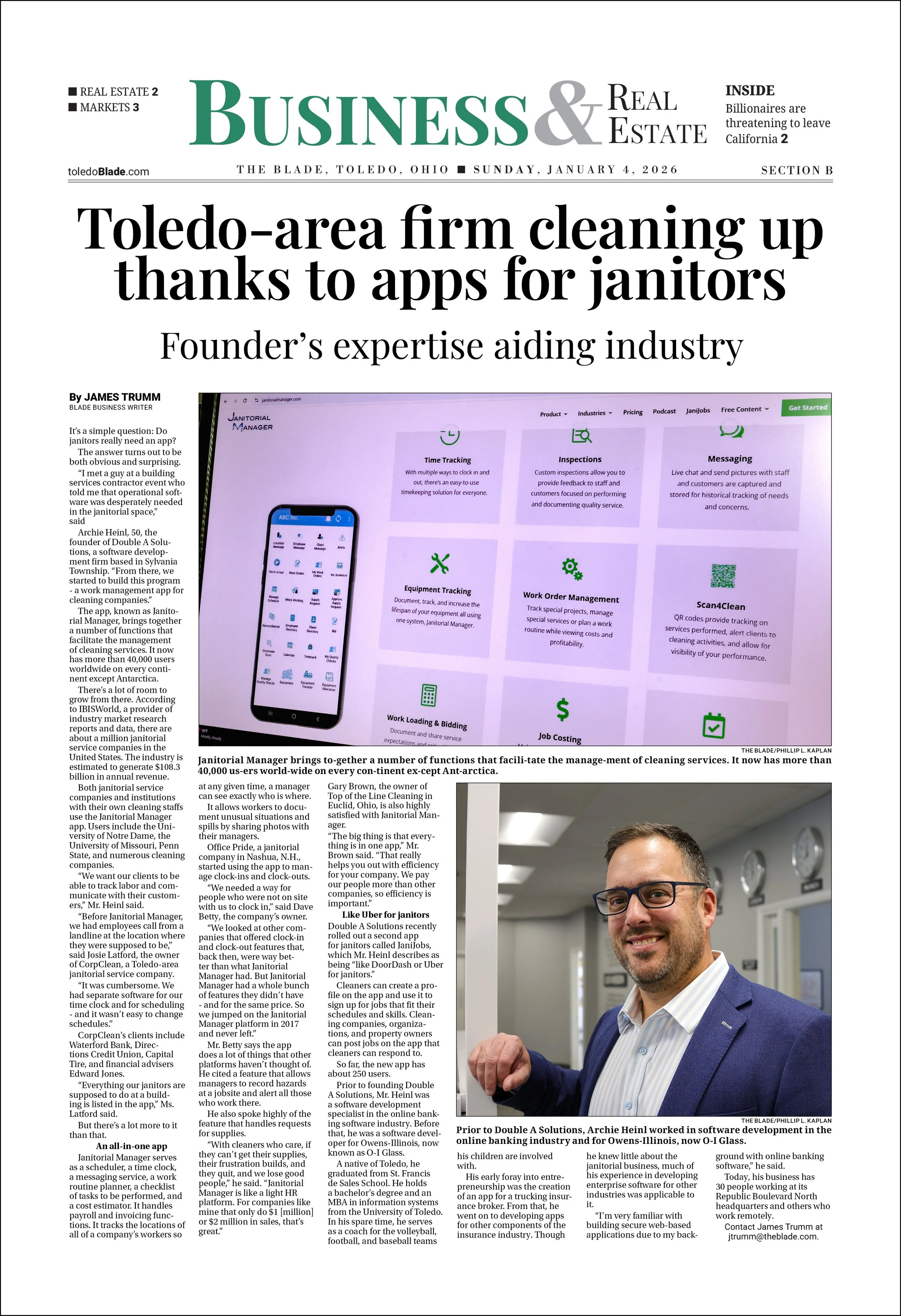 CUSTOM REPRINT: Janitor App