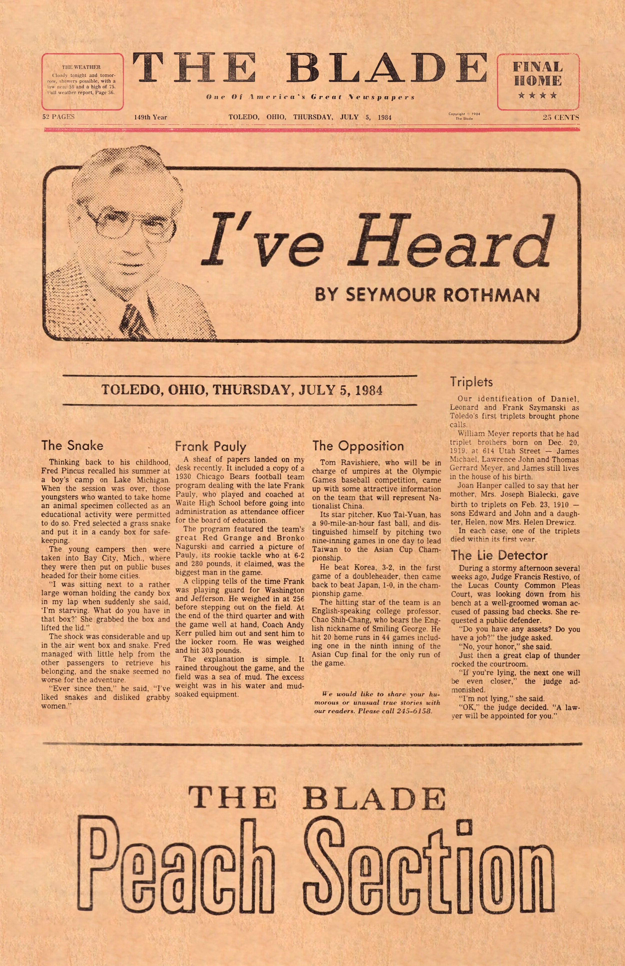 CUSTOM REPRINT: I've Heard