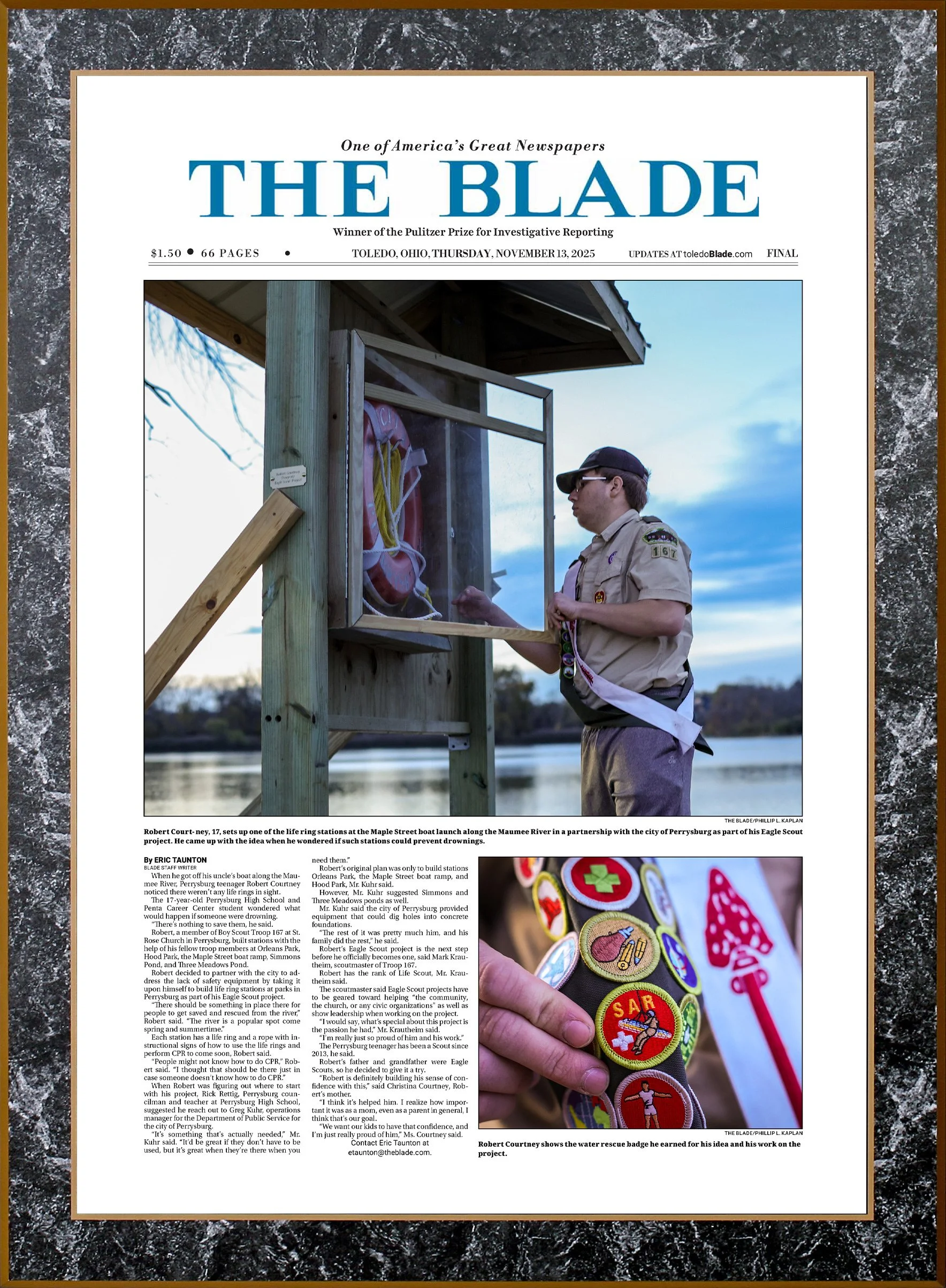 CUSTOM REPRINT: Courtney Eagle Scout Project