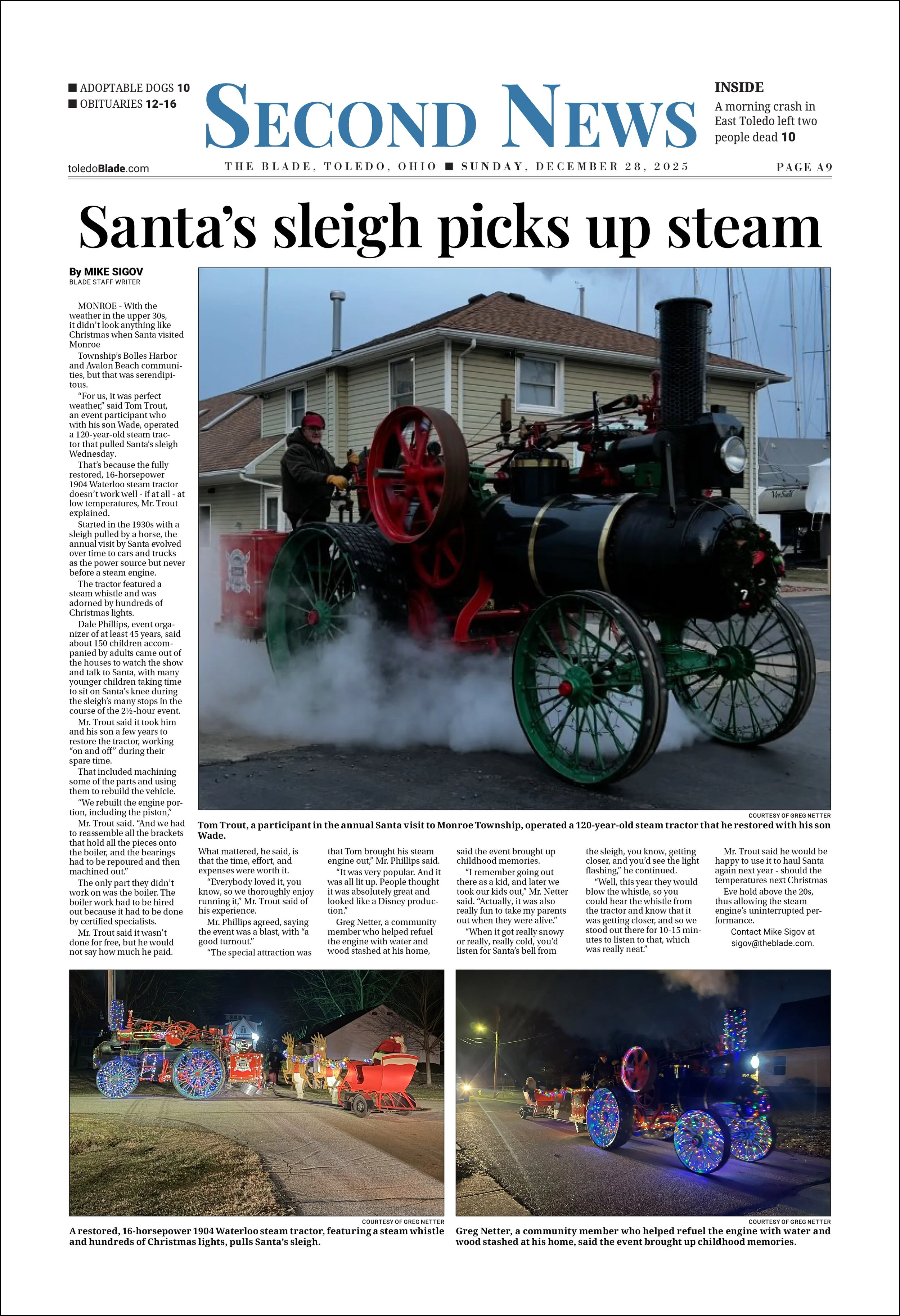 CUSTOM REPRINT: Santa's Sleigh