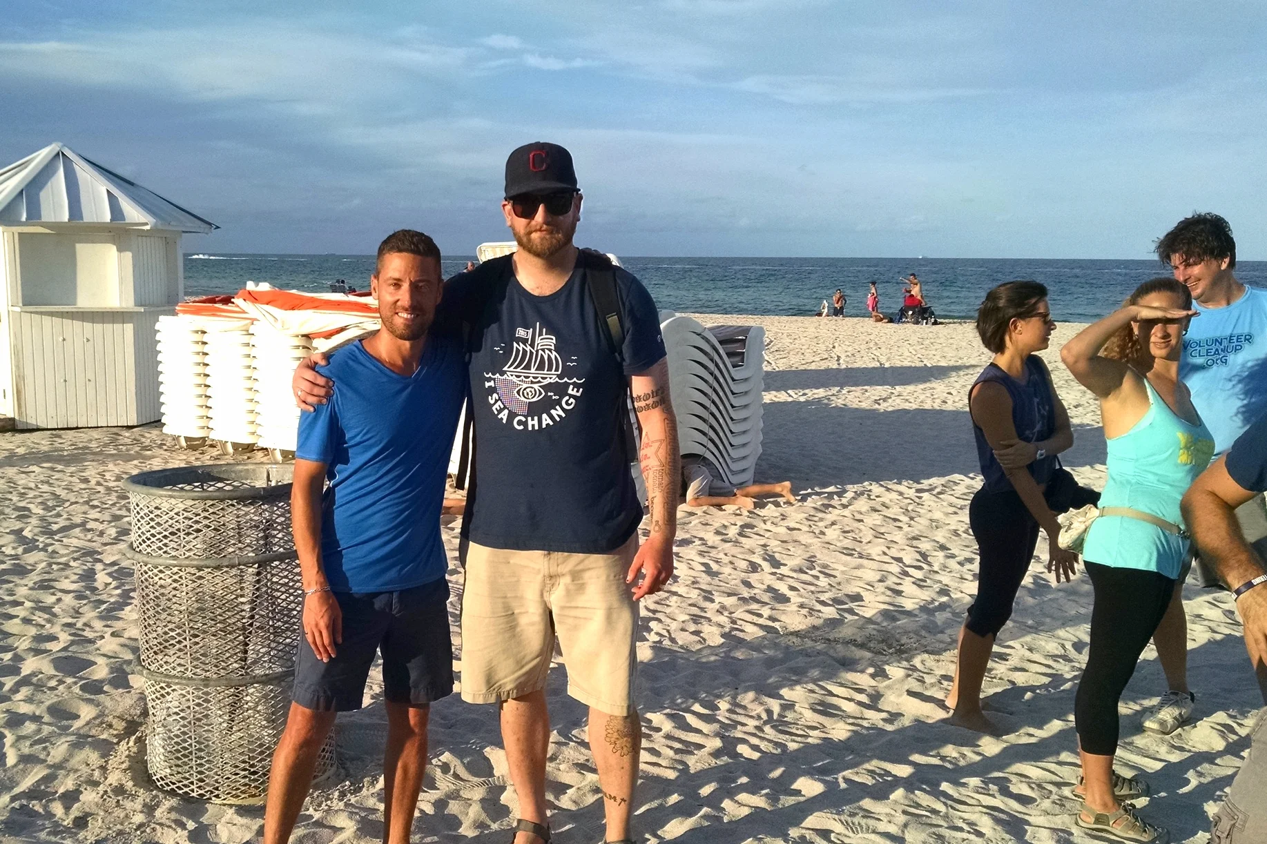 Myself and some Surfrider Miami beach clean up team. We collected over 8 bags of trash - mostly plastic wrappers, bottle caps, and microplastic pieces - in just a couple of hours.