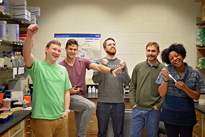 The McConnell Lab celebrated an honorable mention award for sharing the most information about safe and sustainable fume hood practices with neighboring labs.