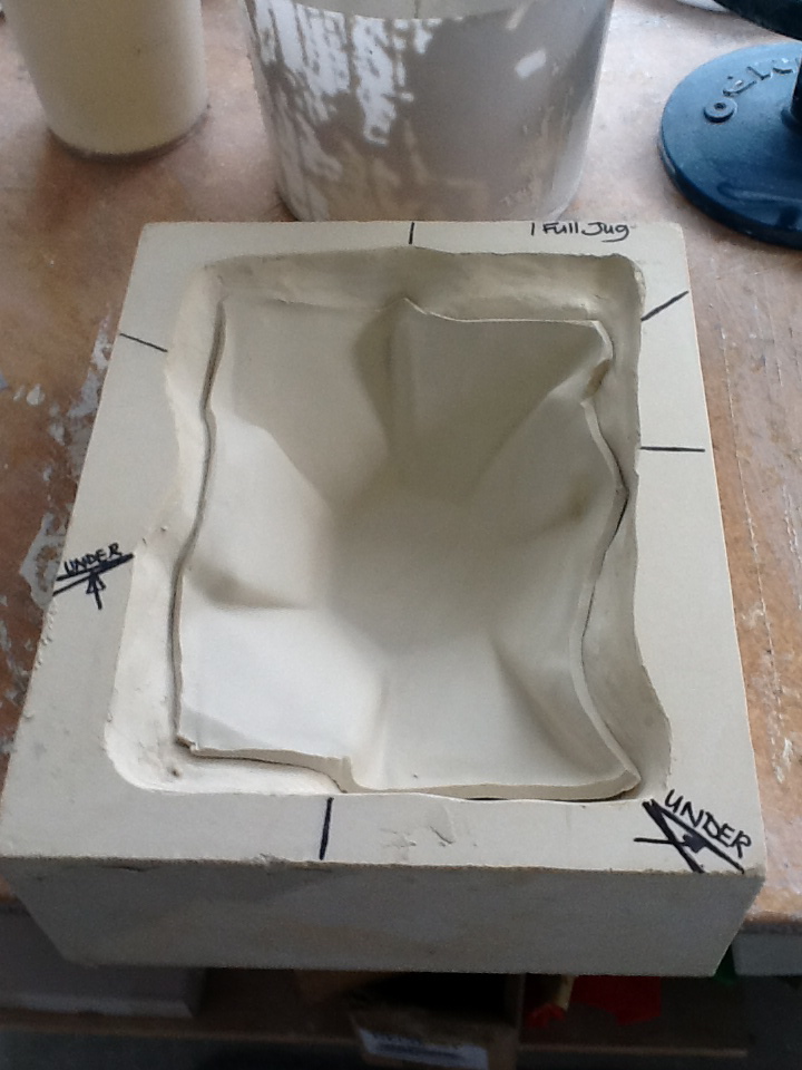 The plate in the mold, ready to come out